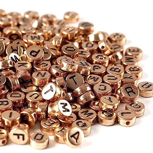 Zsail Acryl Alphabet Buchstaben Perlen für Schmuckherstellung A-Z