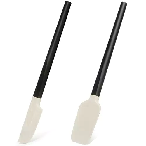 Silikon Gummispatel mit Holzgriff – Hitzebeständiger Spatel für Küche und Backen