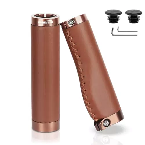 Ergonomische Fahrradgriffe von [Marke] - PU Leder, Lock-on Design für optimalen Grip
