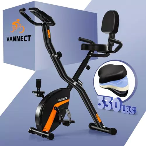 Vannect Heimtrainer Klappbar mit Magnetwiderstand und LCD-Monitor für Senioren
