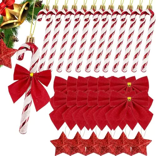 SzonMcnl Weihnachtsbaumschmuck Zuckerstangen Christbaumanhänger Deko