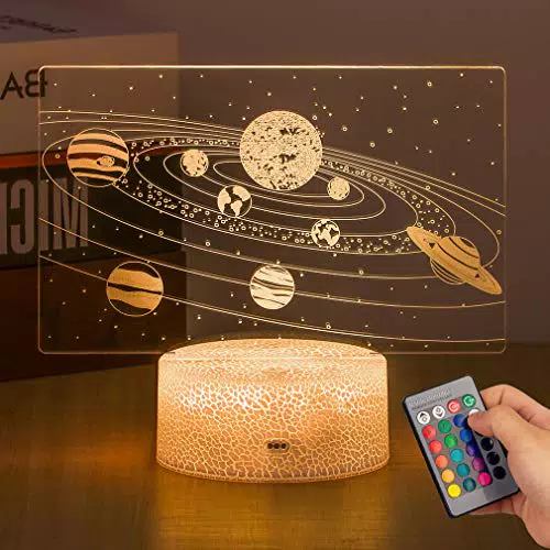 3D Optische Illusionslampe von [Marke], Nachtlicht für Kinder mit Fernbedienung