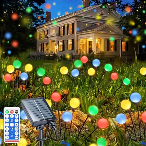 Solarlampen für den Garten mit Fernbedienung und 8 Modi – Gartendeko mit 32 LED