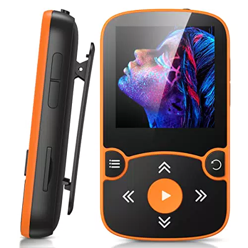 AGPTEK MP3 Player Bluetooth 5.0 mit 32GB, 1,5 Zoll TFT Bildschirm, Mini Musik Player
