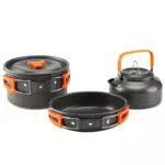 aiGear Camping Kochgeschirr Set – Tragbarer Aluminium Kochtopf für Outdoor Aktivitäten