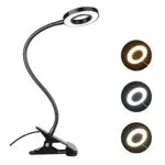 Akynite Bettlampe Dimmbar mit Schwanenhals und USB-Anschluss, Leselampe