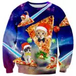 ALISISTER Herren Ugly Xmas Sweater 3D Dinosaurier Langarm Pullover