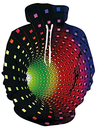ALISISTER Hoodie Herren Damen Neuheit Galaxis Feuer Schädel Druck Kapuzenpullover Sweatshirt Coole Drawstring Taschen 3D Kapuzenjacke Hoody