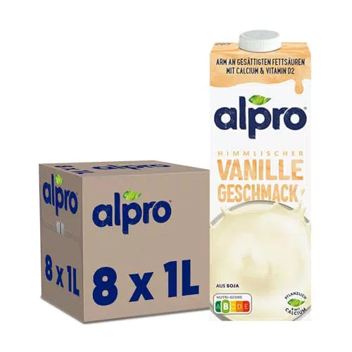 Alpro Sojadrink Vanille – Vegan, milchfrei und reich an pflanzlichem Protein