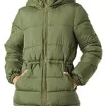 Amazon Essentials Damen Pufferjacke mit Kordelzug in der Taille