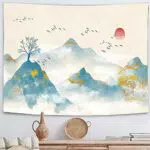Arawat Wandteppich Mondphasen – Psychedelic Gothic Wanddeko Tapestry