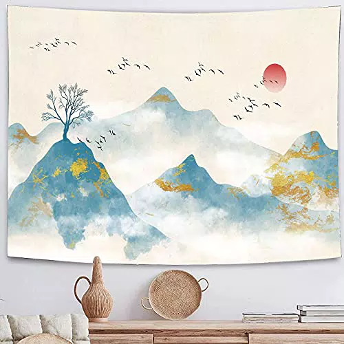 Arawat Wandteppich Mondphasen – Psychedelic Gothic Wanddeko Tapestry
