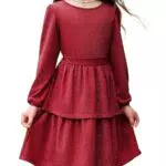 Arshiner Mädchen Festliches Langarmkleid A-Linie für besondere Anlässe