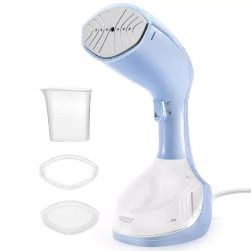 ASCOT Dampfglätter 1500W – Tragbares Dampfbügeleisen mit 280ml Wassertank