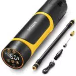 AstroAI Elektrische Luftpumpe 150PSI Tragbare Fahrradpumpe mit Akku und LED-Licht
