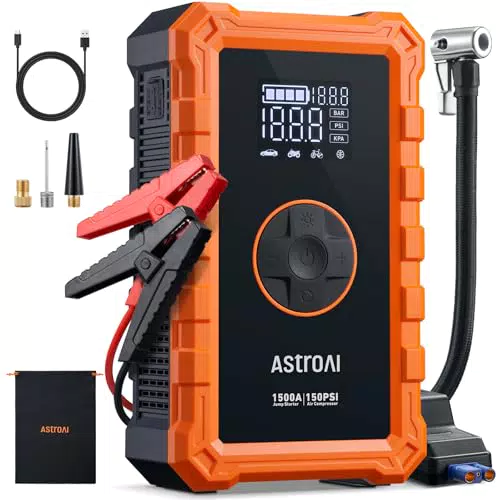 AstroAI S8 Starthilfe Powerbank mit 150PSI Kompressor und 5-in-1 Funktion