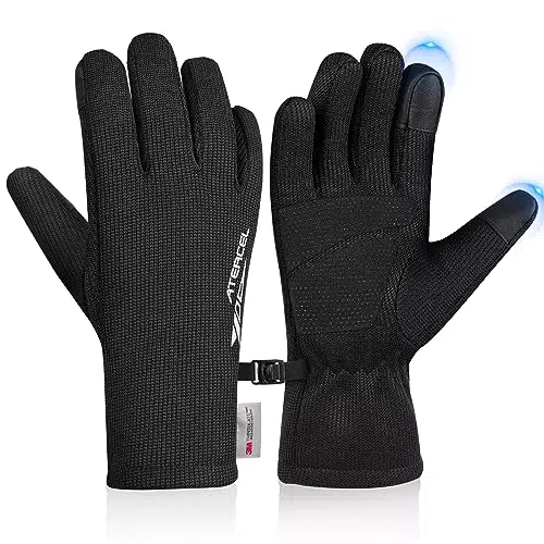 ATERCEL Winterhandschuhe für Herren und Damen, Touchscreen, Fleece-Futter, Outdoor