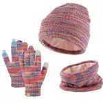 Auvstar Kinder Wintermütze Set – Warme Strickmütze und Schal für Jungen und Mädchen