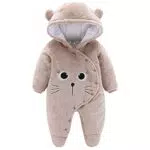 Baby Winter Fleece Overall mit Kapuze für Mädchen und Jungen - Warm und bequem