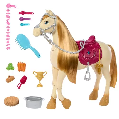Barbie Spielzeugpferd mit Geräuschen, Musik und beweglichen Augen, HXJ42