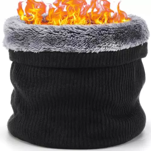 BARFULKER Winter Halsschlauch für Herren und Damen - Warm gefütterter Fleece Schal
