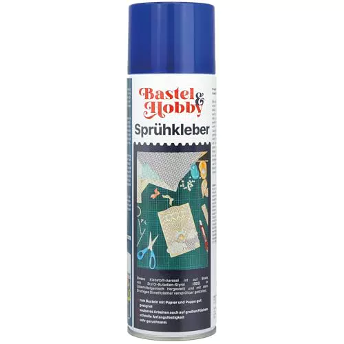 Bastelsprühkleber 500ml - Transparentes Aerosol für Holz, Papier und Schaumstoff