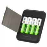 BATZONE Lithium AA Batterien Wiederaufladbar mit integrierter Aufbewahrungsbox