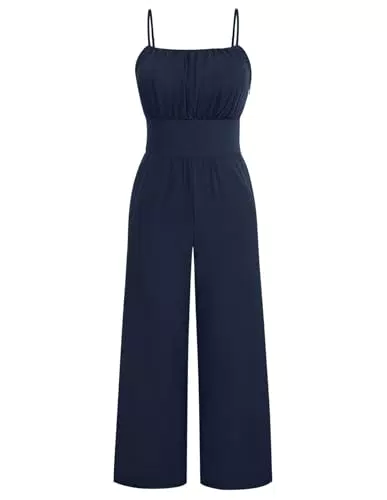 Belle Poque Damen Jumpsuit Festlich Elegant High Waist Hosenanzug für Partys