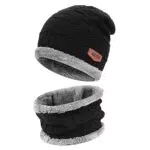 Bequemer Laden Kinder Winter Mütze und Loop Schal Set Fleece für 3-8 Jahre