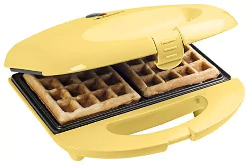 Bestron Brüsseler Waffeleisen im Retro Design, Waffelmaker für 2 belgische Waffeln