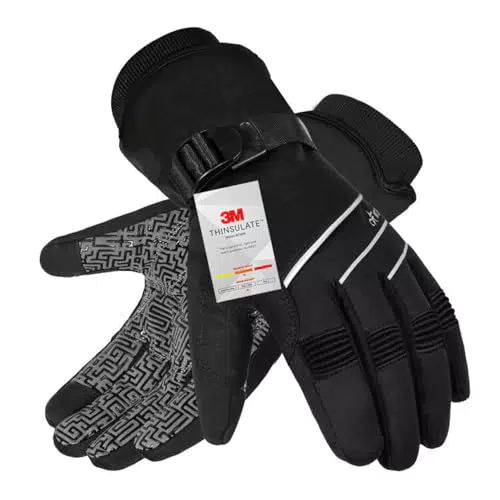 Bikingmoreok Winterhandschuhe Wasserdicht mit 3M Thinsulate und Touchscreen-Funktion