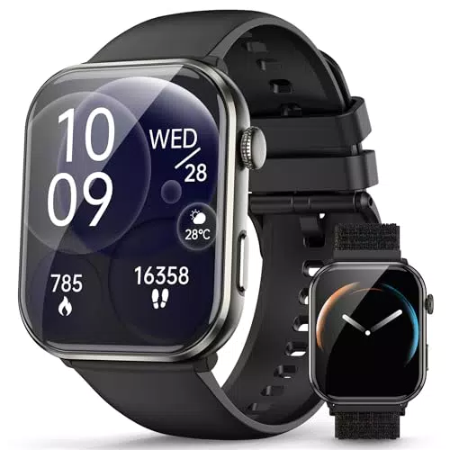 Blackview Smartwatch mit AMOLED-Bildschirm, Fitnessuhr mit Telefonfunktion