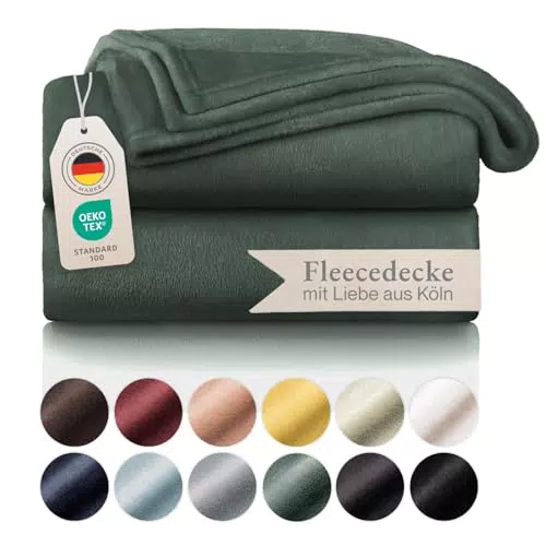 Blumtal Fleecedecke 270x230 cm - Oeko-Tex zertifizierte Kuscheldecke - Wohndecke 270x230 cm - weiche Decke Couch als Wohn- & Kuscheldecke - Flauschdecke - Wohndecke Kuscheldecke 270x230 cm in Grau