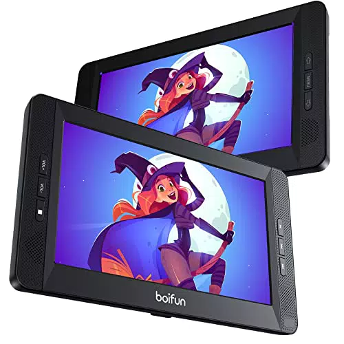 BOIFUN DVD-Player Auto mit 10,5" Bildschirm und 7 Stunden Akku, tragbar