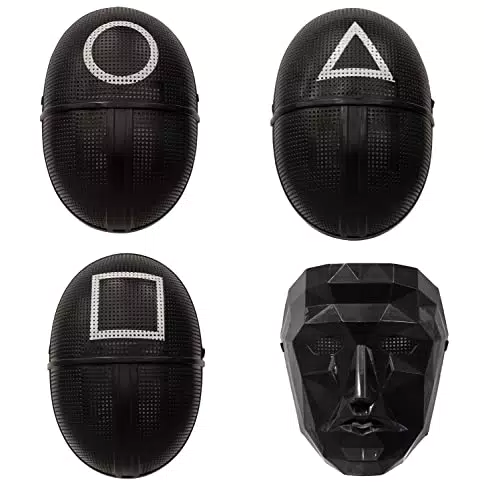 Boland Gesichtsmaske - Dreieck, Quadrat oder Kreis für Karneval und Mottoparty