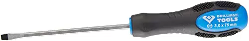 BRILLIANT TOOLS BT034801 Schraubendreher Schlitz mit Schlagkappe 3,0 mm
