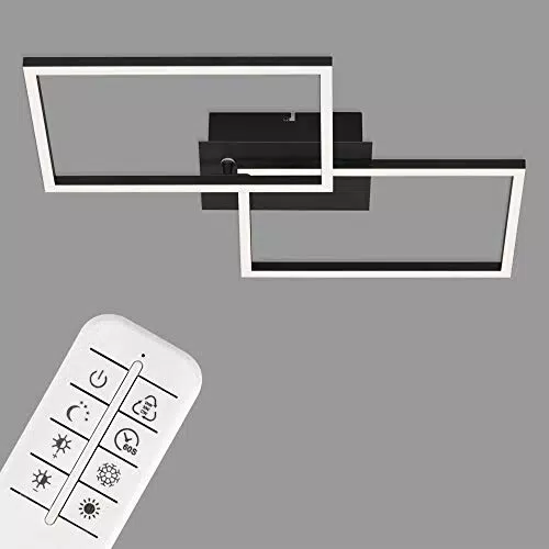 BRILONER LED Deckenlampe dimmbar mit Fernbedienung für Wohnzimmer und Schlafzimmer