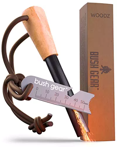 Bush Gear Feuerstahl Outdoor - Magnesium Feuerstarter Set für Survival und Camping