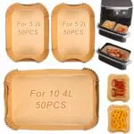 BYKITCHEN Backpapier für Ninja Foodi AF500EU und Cosori Dual Blaze Heißluftfritteuse