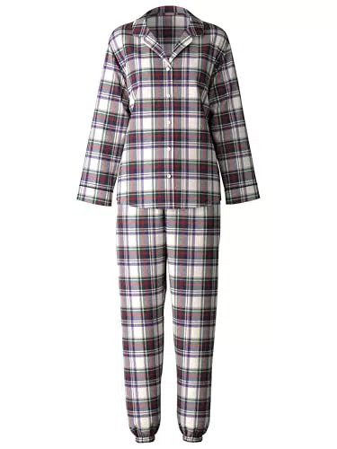 CALIDA Pyjama Damen Holiday Dreams aus Flanell, lang und bequem