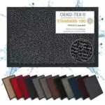 Schmutzfangmatte Rio - Starke Schmutz- und Feuchtigkeitsaufnahme - Dunkelgrau - 60 x 90 cm.