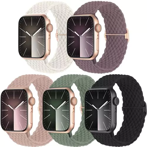 Chinbersky Geflochtenes Nylon Armband für Apple Watch Series 1-10 und Ultra