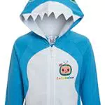 CoComelon Kapuzenjacke für Jungen, Baby Shark Design, Reißverschluss-Hoodie, Säuglings-Jumper, 3D-Mantel.