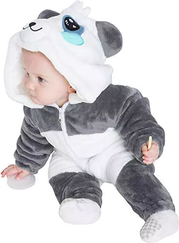 Corimori Mei der Panda Baby Jumpsuit Strampler Kostüm für Neugeborene