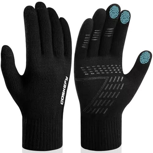 Coskefy Winterhandschuhe für Damen und Herren mit Touchscreen-Funktion