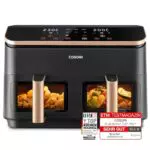 Cosori Heißluftfritteuse 6-in-1 Dual Zone Air Fryer XXL mit Sichtfenster und 50 Rezepten