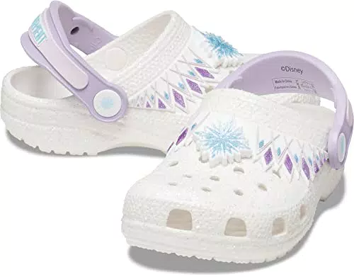Crocs Unisex Kinder CLS FL I Am Frozen Ii Clog T, Weiß