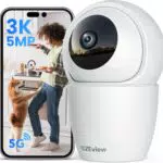 CZEview 3K 5MP Überwachungskamera Innen mit 360° Sicht und AI Bewegungserkennung