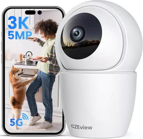 CZEview 3K 5MP Überwachungskamera Innen mit 360° Sicht und AI Bewegungserkennung