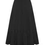 Damen Maxi Rock Hohe Taille mit Taschen - Freizeitmode für den Frühling